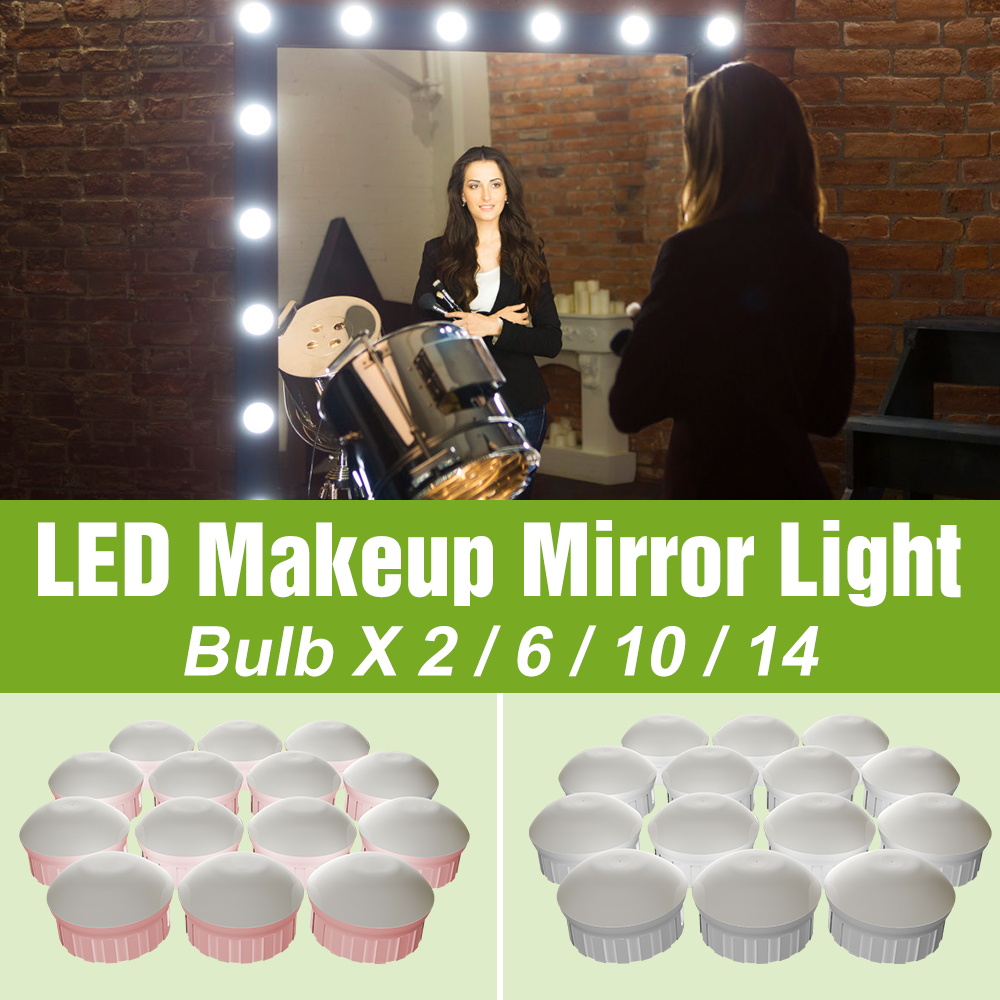 Dressing Table Vanity With Lighted Mirror - مصباح LED لمرآة المكياج 5 فولت،