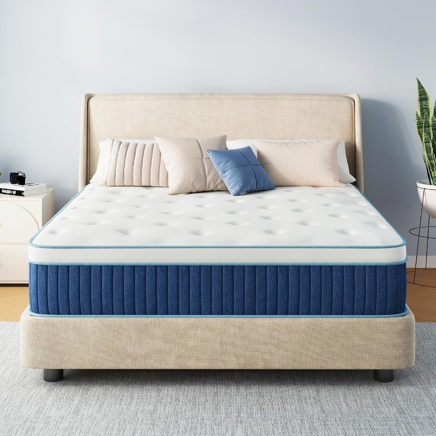 Memory Foam Mattress In A Box Queen - مرتبة هجينة مقاس 12 بوصة، مناسبة