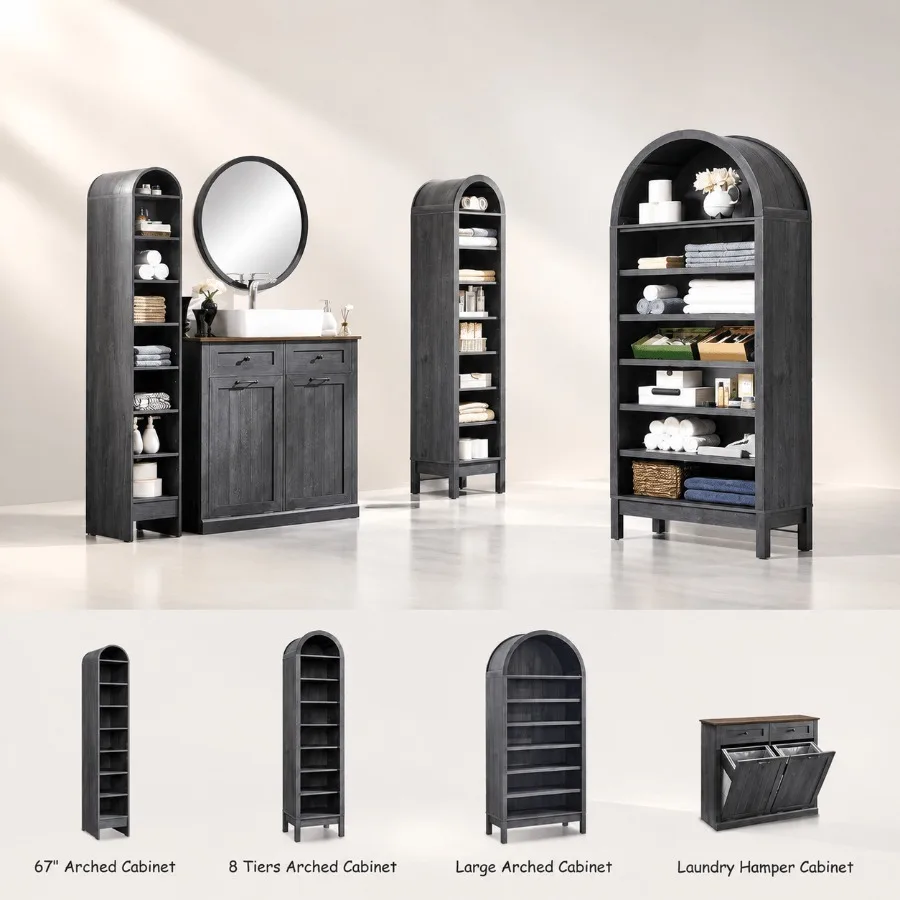 خزانة تخزين حمام عالية بتصميم  - مراجعة Storage وسعره