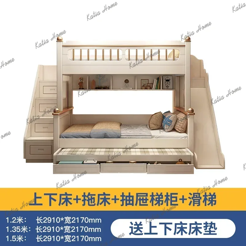 سرير بطابقين خشبي مع سلم منزلق - مراجعة King Size Bed Frame With Storage Drawers وسعره