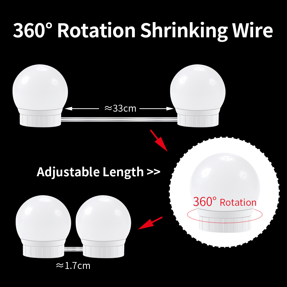 LED ماكياج مرآة ضوء لمبة دولاب - مراجعة Dressing Table Vanity With Lighted Mirror وسعره
