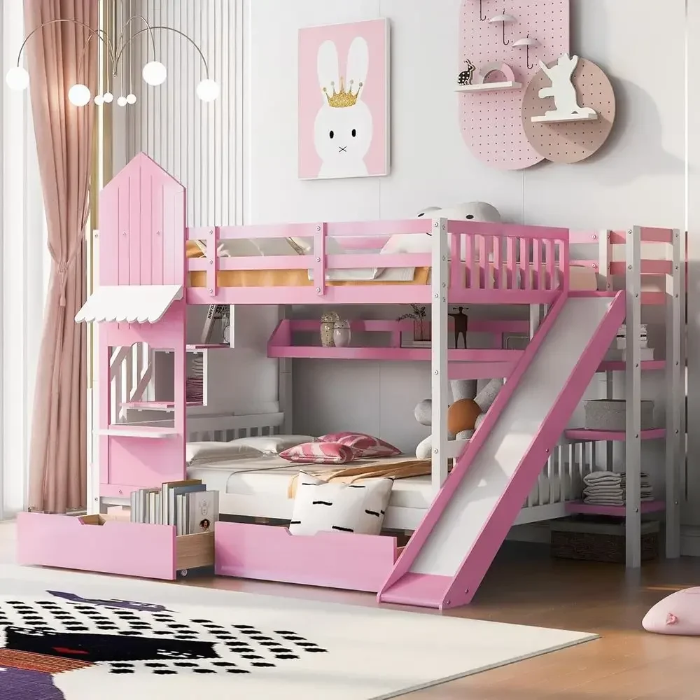 سرير بطابقين للأطفال مع درج، و - مراجعة Bunk Bed With Stairs And Slide وسعره