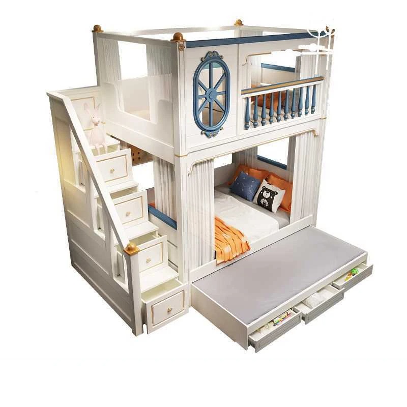 -للأثاث غرف نوم الأطفال الفاخر - مراجعة Bunk Bed With Stairs And Slide وسعره