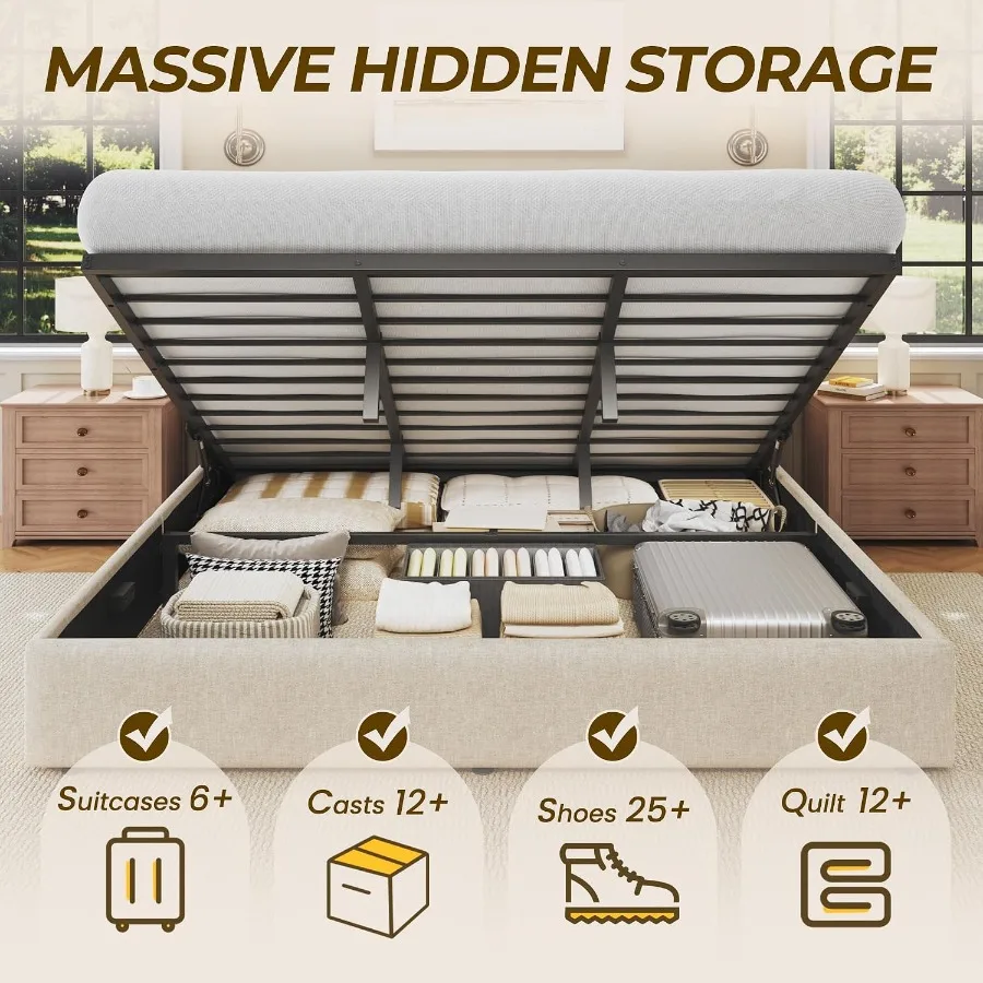 إطار سرير بمساحة تخزين قابلة ل - مراجعة Gas Lift Storage Bed Hydraulic وسعره