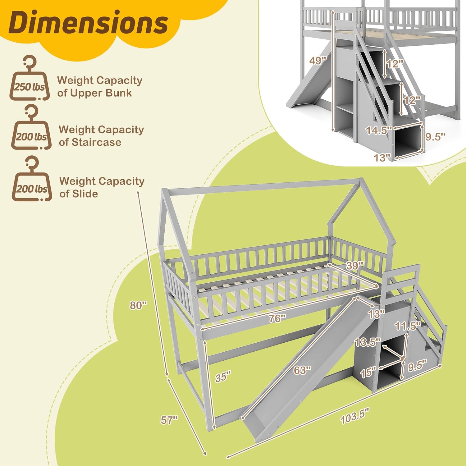 سرير بطابقين مزدوج مع سلالم من - مراجعة Bunk Bed With Stairs And Slide وسعره