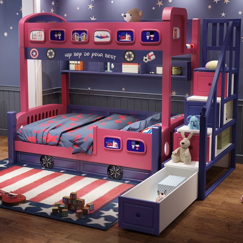 سرير أطفال عصري للبنات مع منزل - مراجعة Bunk Bed With Stairs And Slide وسعره