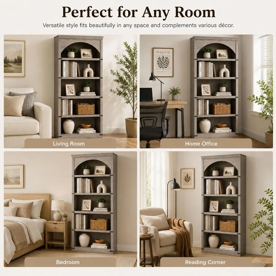 خزانة كتب مقوسة بتصميم ريفي، 6 - مراجعة Storage وسعره