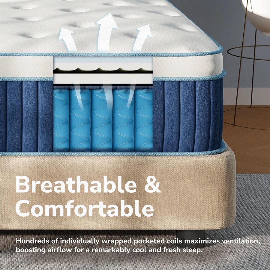 مرتبة هجينة مقاس 12 بوصة، مناس - مراجعة Memory Foam Mattress In A Box Queen وسعره
